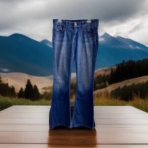 Dylan & George Alexandra wide Flare Jeans 28 X 34 Stretch Long